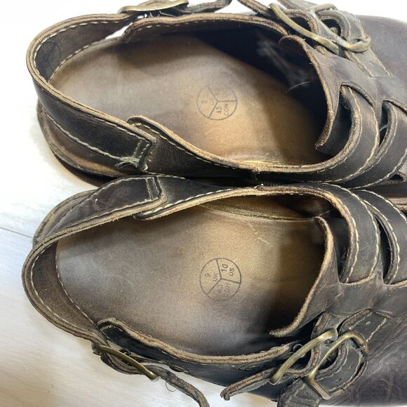 Vintage Dr. Martens 8194 Slingback‎ Sandals Mens Size 10 Brown Leather Buckle main image 12